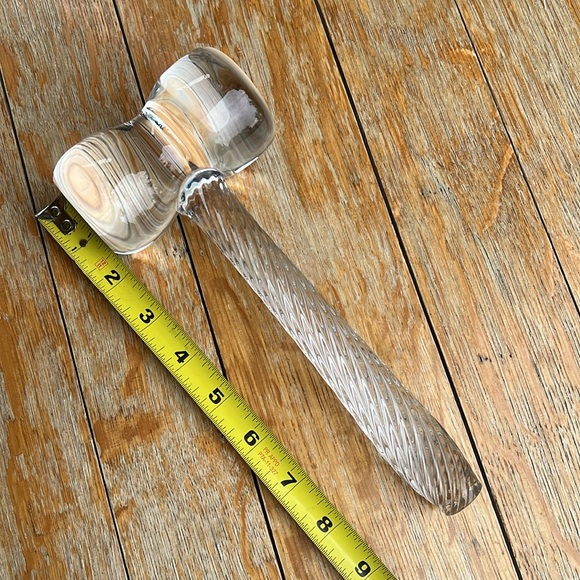 Vintage Val St. Lambert "Don’t Judge This!" Crystal Gavel - Picture 6 of 7